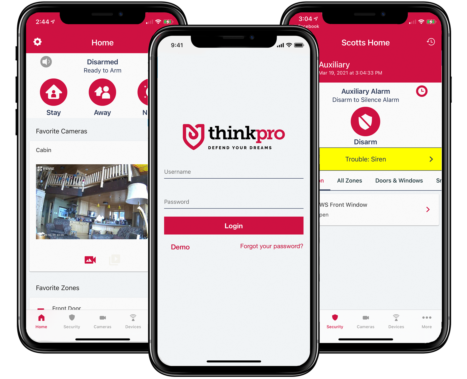 ThinkPro Screen shots - ThinkPro Home Security